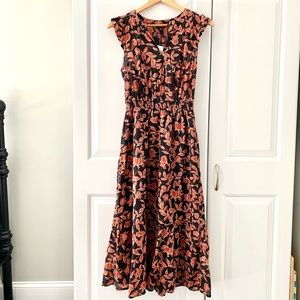 Banana Republic long linen floral dress - NWT